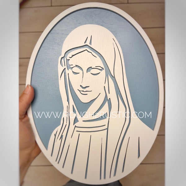 *PREORDER* Wood Blessed Mother Cameo