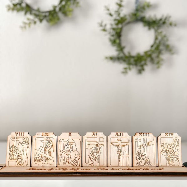 Engraved Shelf Display Stations of the Cross