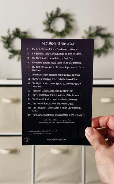 Engraved Shelf Display Stations of the Cross