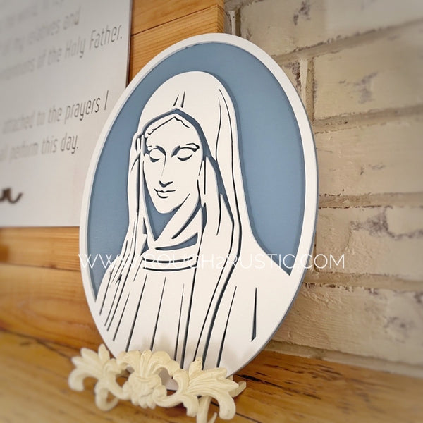 *PREORDER* Wood Blessed Mother Cameo