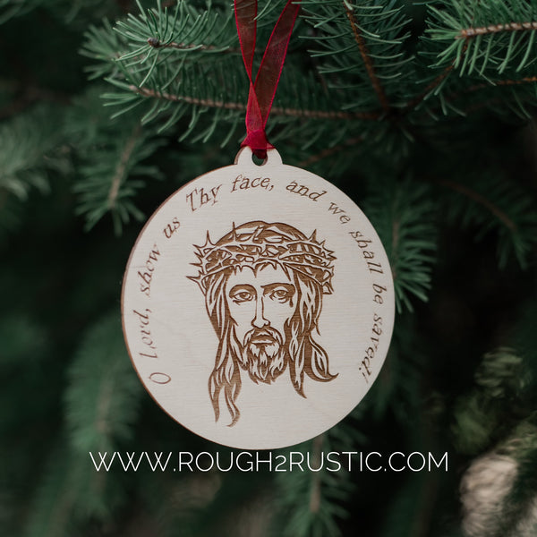Holy Face of Jesus Engraved Ornament
