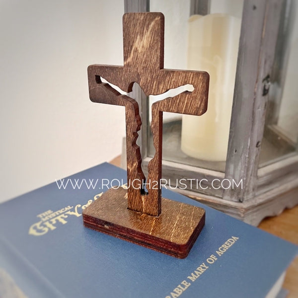 5.5 Inch Standing Silhouette Style Crucifix