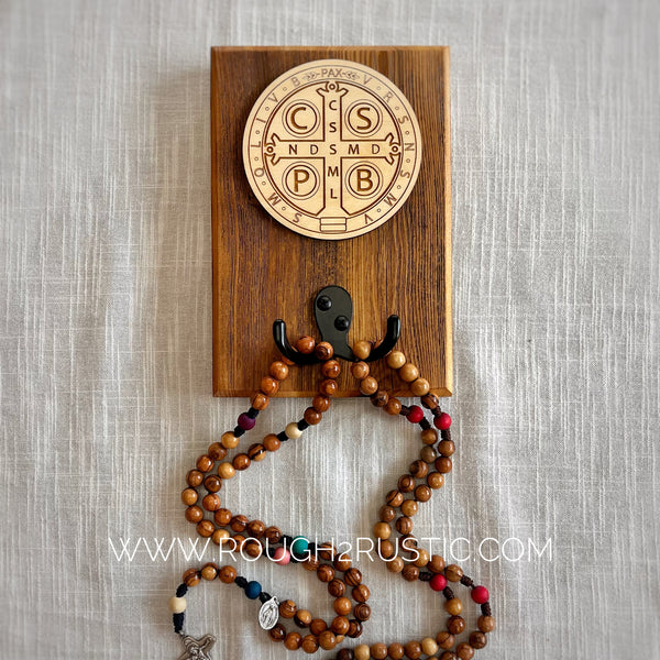 Rustic Reclaimed Wood St. Benedict Hanger