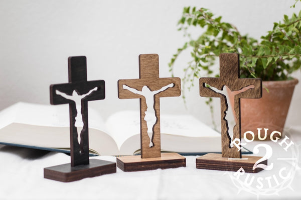 5.5 Inch Standing Silhouette Style Crucifix