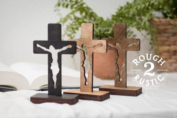 5.5 Inch Standing Silhouette Style Crucifix