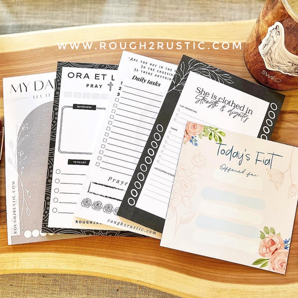 Variety Pack "My Daily Offerings" Daily Planner Tear Off Sheets - 4 Design Options