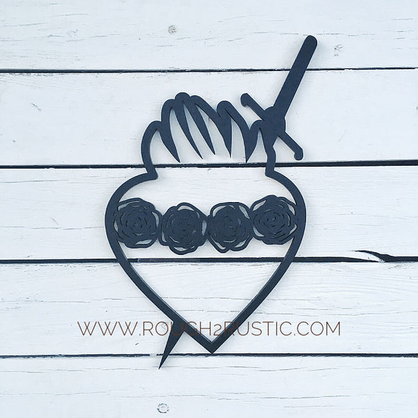 Holy Family Hearts - Wooden Wall Hanging