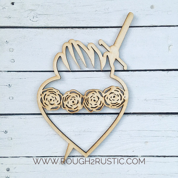 Holy Family Hearts - Wooden Wall Hanging