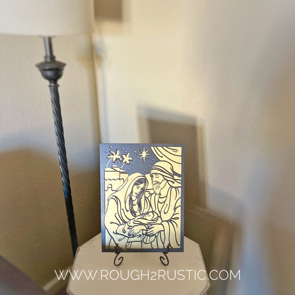 Wood Nativity Portrait 2