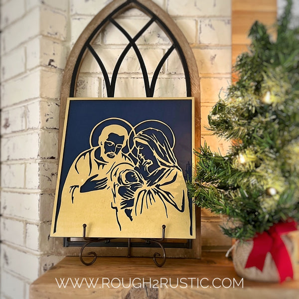 Wood Nativity Portrait 3