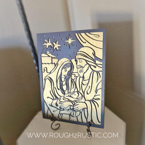 Wood Nativity Portrait 2