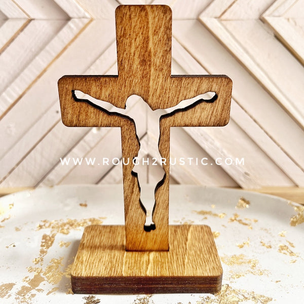 5.5 Inch Standing Silhouette Style Crucifix