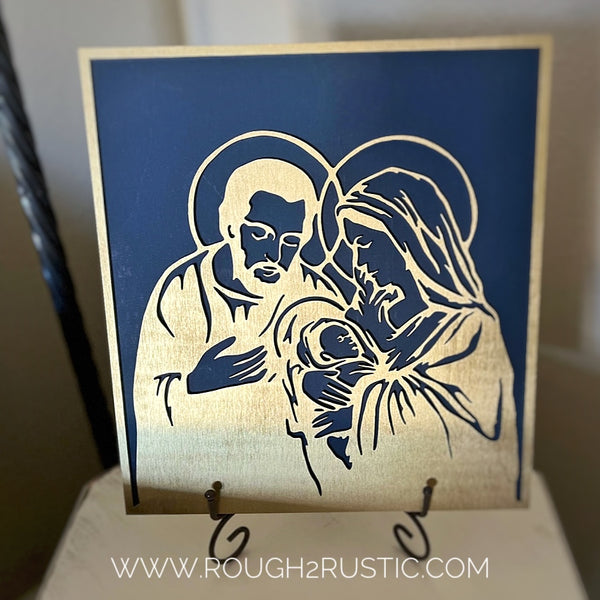 Wood Nativity Portrait 3