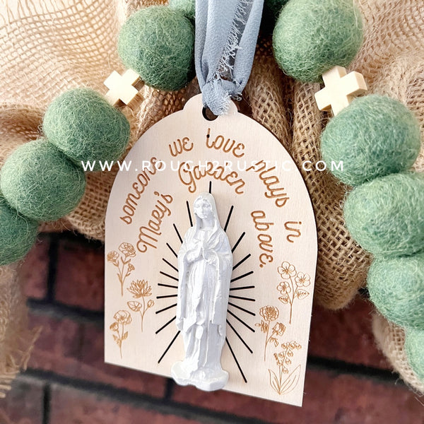 Mary’s Garden Above Ornament and Mini Sign