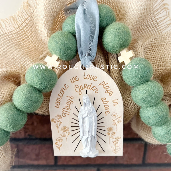 Mary’s Garden Above Ornament and Mini Sign