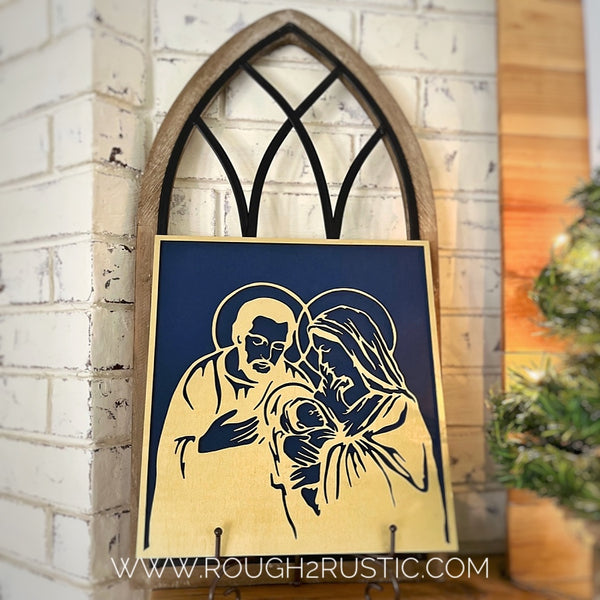 Wood Nativity Portrait 3