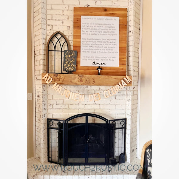 AD MAJOREM DEI GLORIAM wood garland