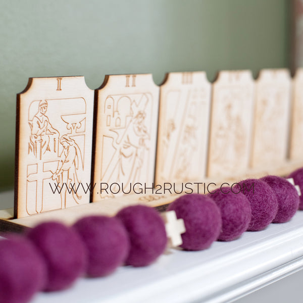 Engraved Shelf Display Stations of the Cross