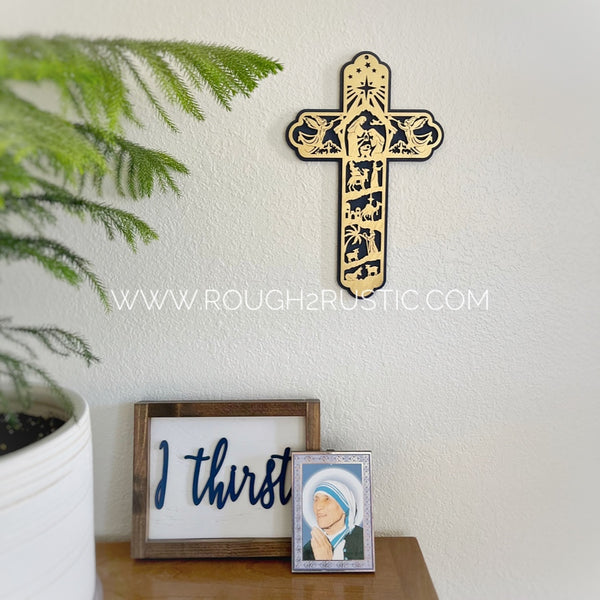 12.5 Inch Nativity Cross