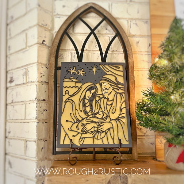 Wood Nativity Portrait 2