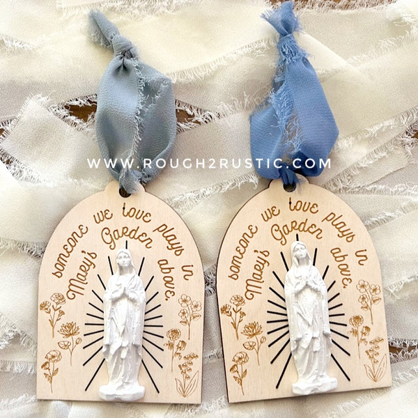 Mary’s Garden Above Ornament and Mini Sign
