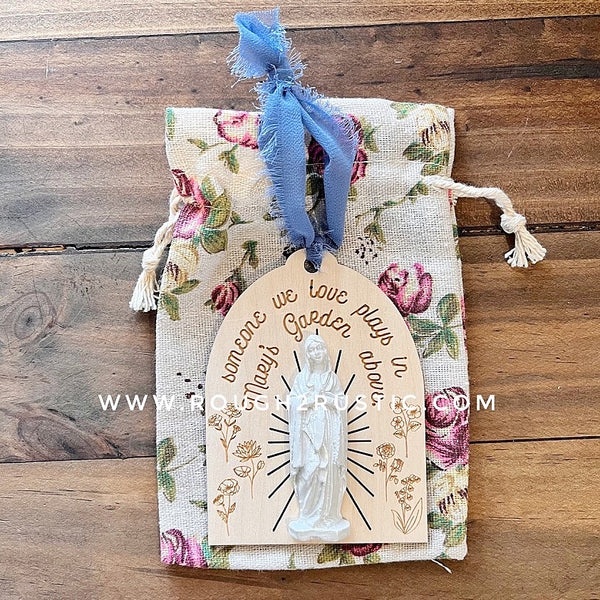 Mary’s Garden Above Ornament and Mini Sign
