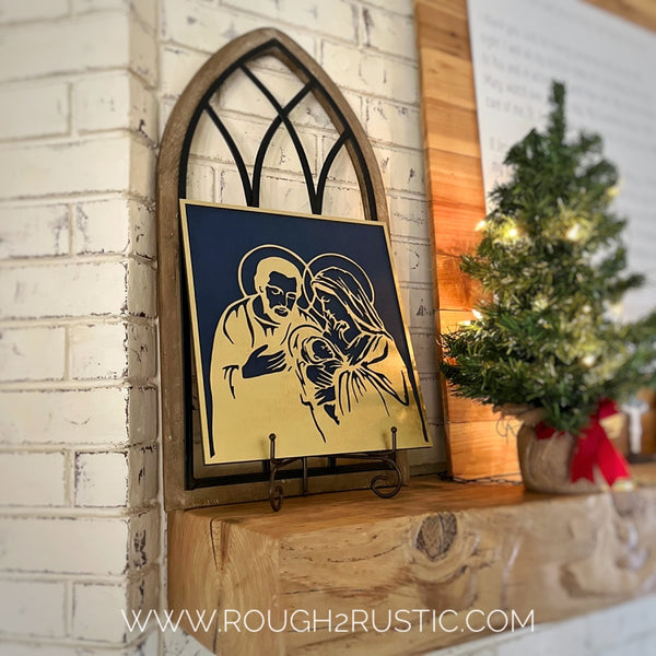 Wood Nativity Portrait 3