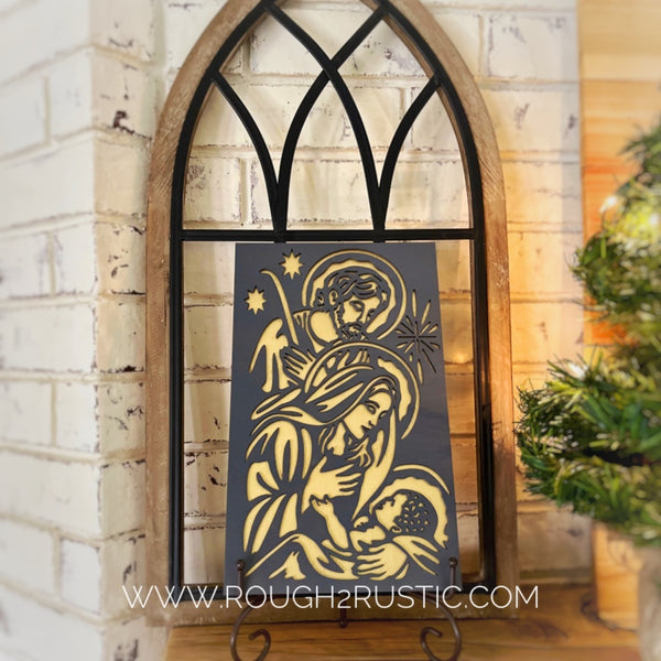 Wood Nativity Portrait 1