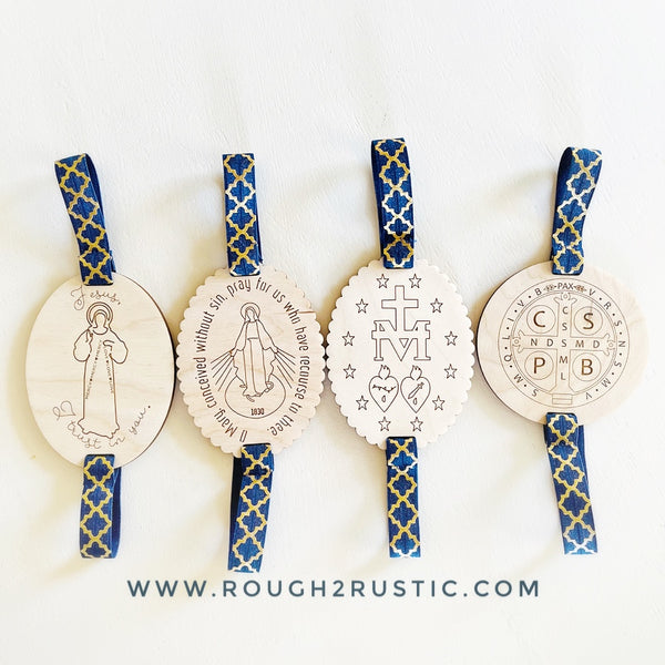 Divine Mercy Engraved Wood Bookmark