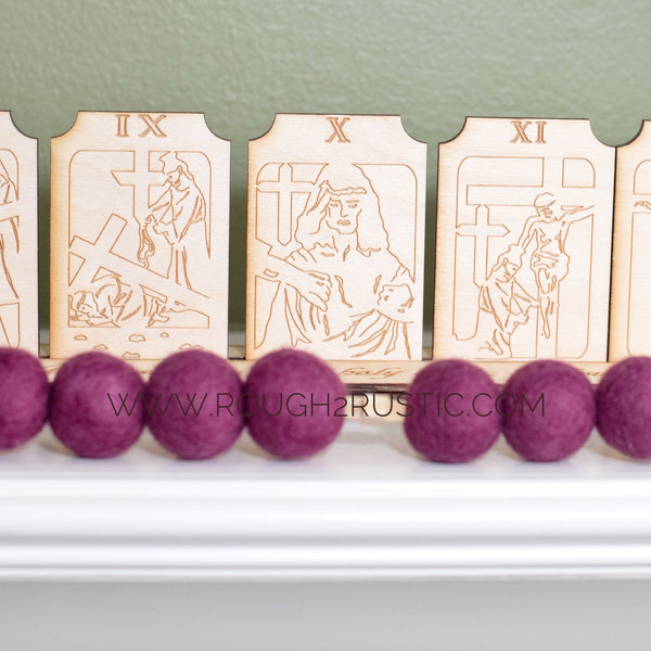 Engraved Shelf Display Stations of the Cross