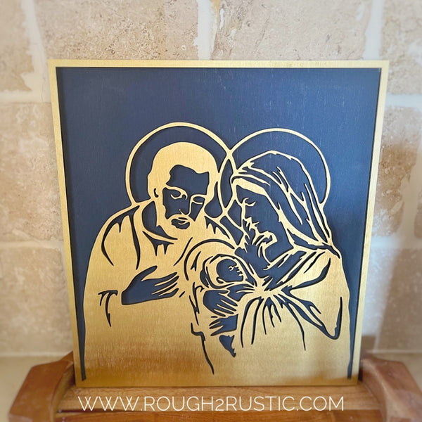 Wood Nativity Portrait 3