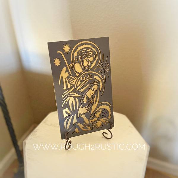 Wood Nativity Portrait 1