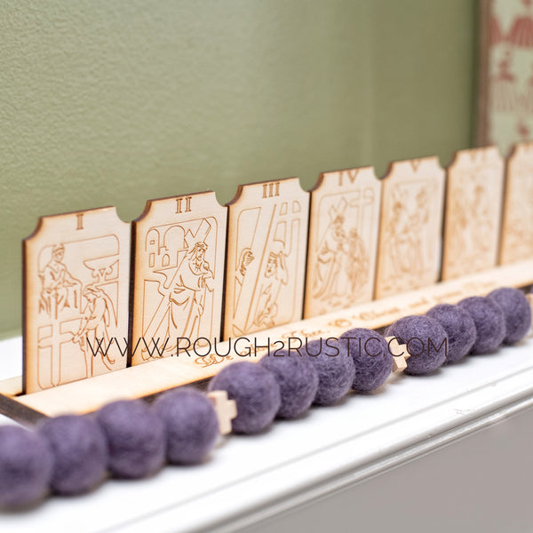 Engraved Shelf Display Stations of the Cross