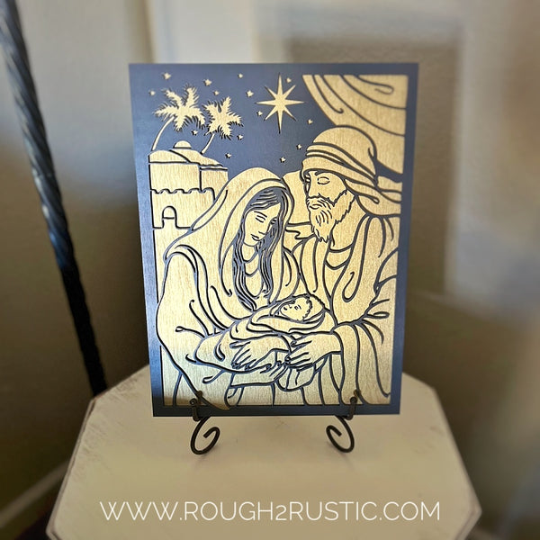 Wood Nativity Portrait 2