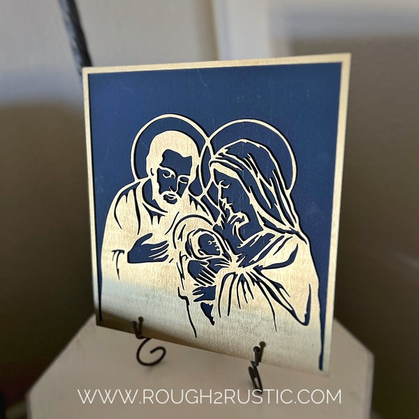 Wood Nativity Portrait 3