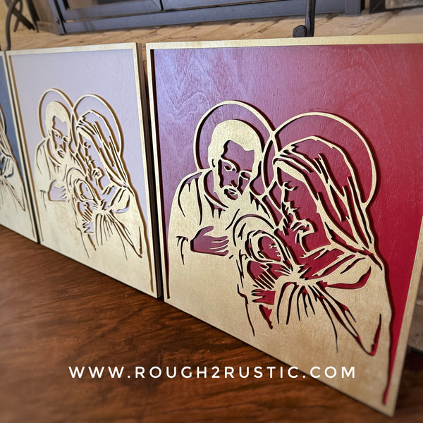 Wood Nativity Portrait 3