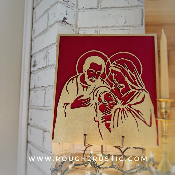 Wood Nativity Portrait 3