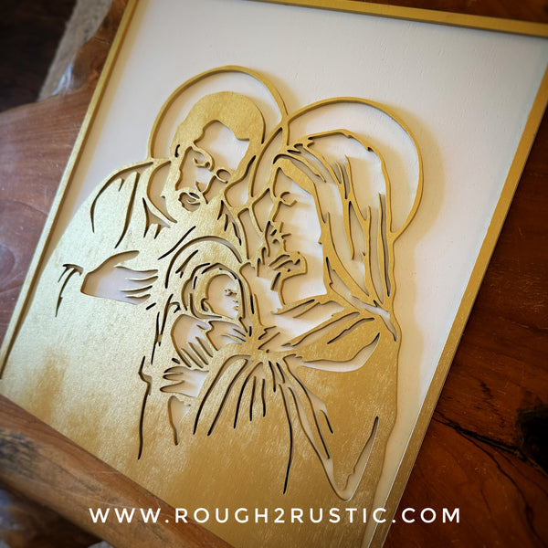 Wood Nativity Portrait 3