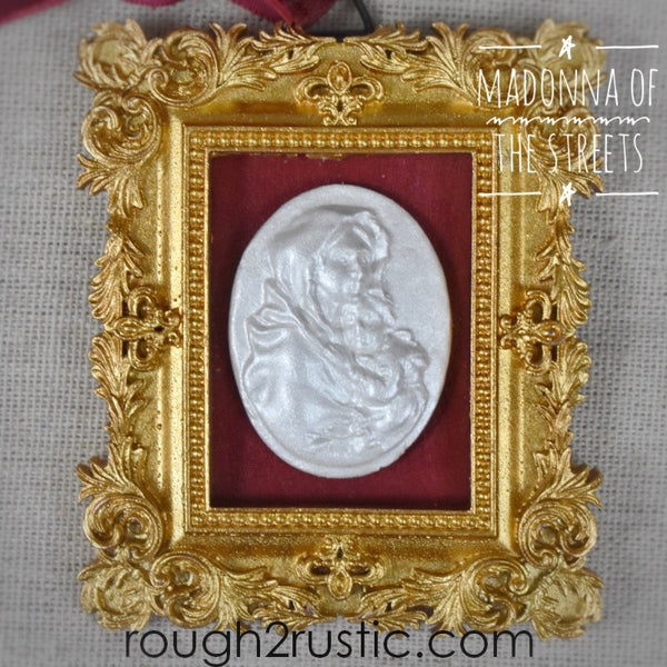 Gold and Red Framed Intaglio Ornaments
