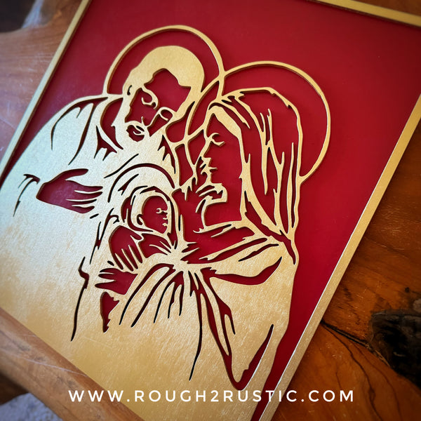 Wood Nativity Portrait 3