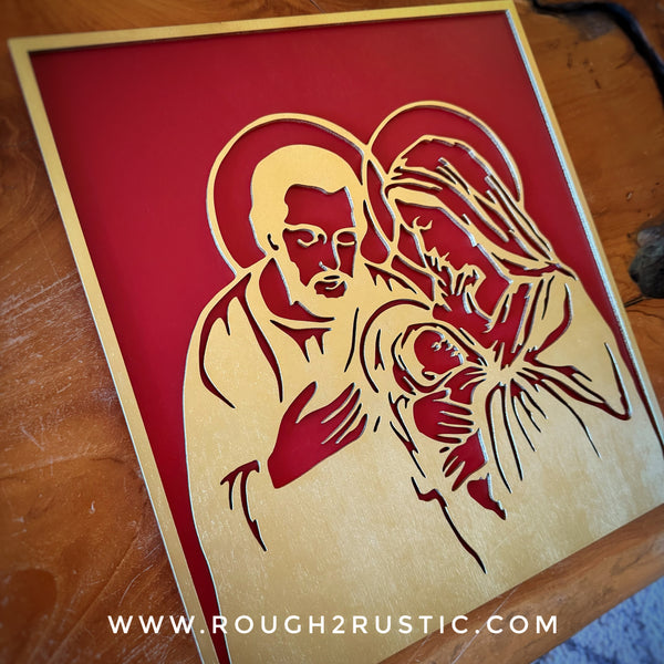 Wood Nativity Portrait 3