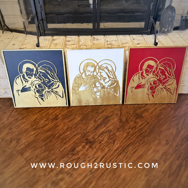 Wood Nativity Portrait 3