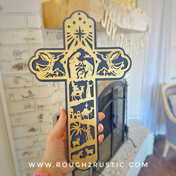 12.5 Inch Nativity Cross