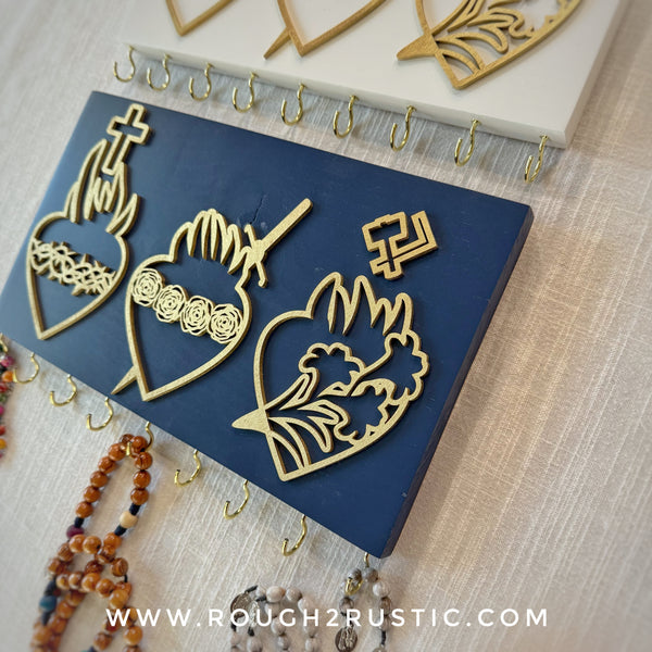 Holy Family Hearts Rosary Hanger