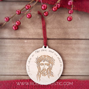 Holy Face of Jesus Engraved Ornament