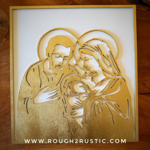 Wood Nativity Portrait 3