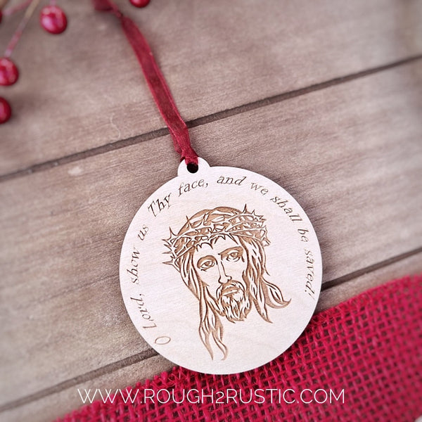 Holy Face of Jesus Engraved Ornament