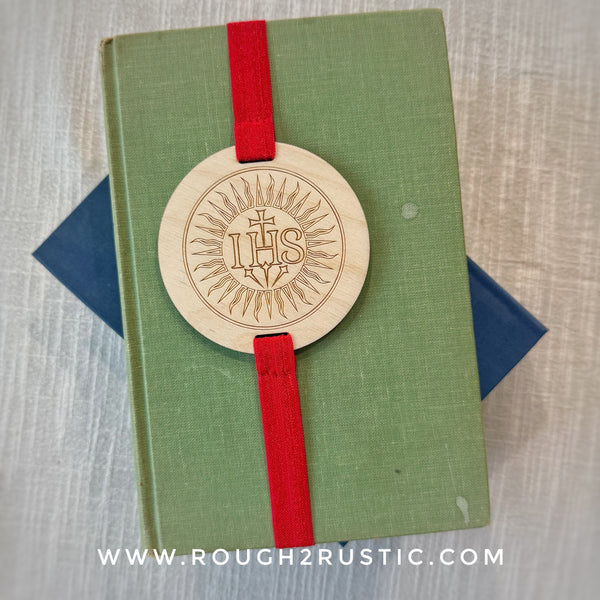 IHS Engraved Wood Bookmark