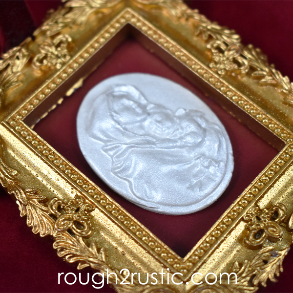 Gold and Red Framed Intaglio Ornaments