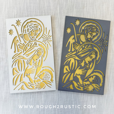 Wood Nativity Portrait 1